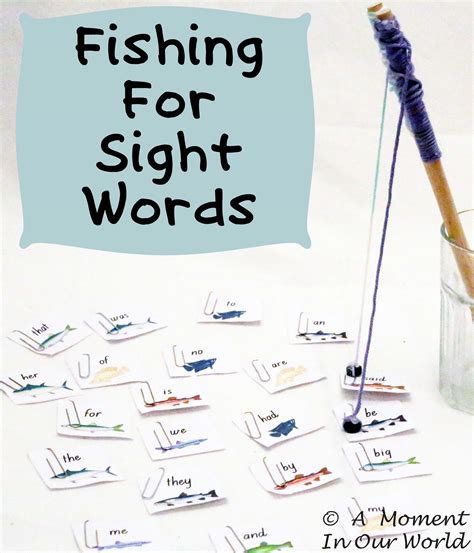 Free Printable Fishing for Sight Words Game .